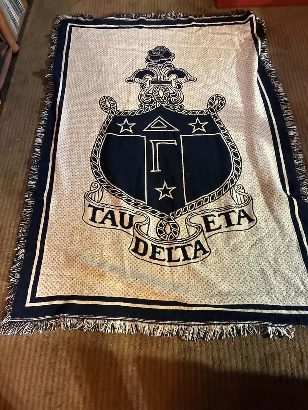 Pure Country Weavers Tau Delta Eta Greek Fraternity Woven Cotton Throw Blanket